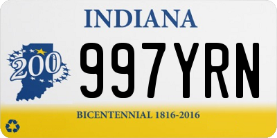 IN license plate 997YRN