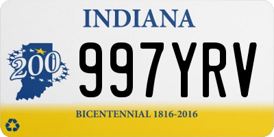 IN license plate 997YRV