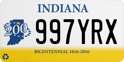 IN license plate 997YRX