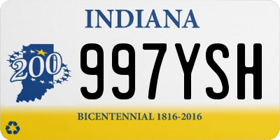 IN license plate 997YSH