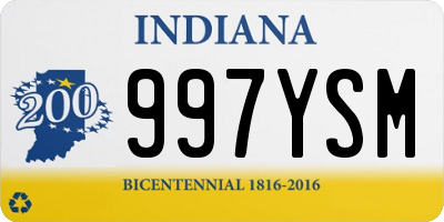 IN license plate 997YSM