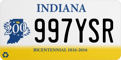 IN license plate 997YSR