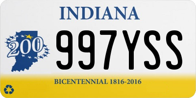 IN license plate 997YSS