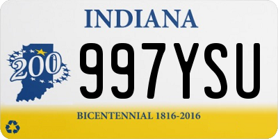 IN license plate 997YSU