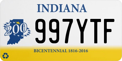 IN license plate 997YTF