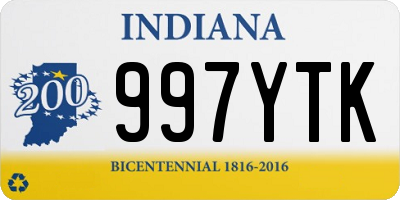 IN license plate 997YTK