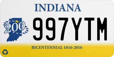 IN license plate 997YTM