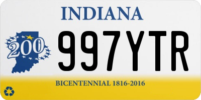 IN license plate 997YTR