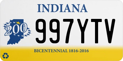 IN license plate 997YTV