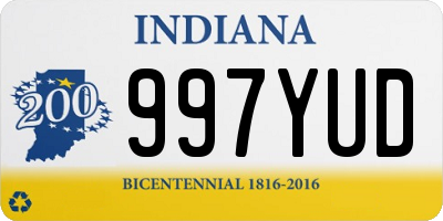 IN license plate 997YUD