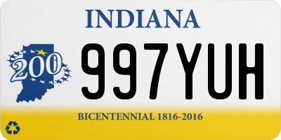 IN license plate 997YUH