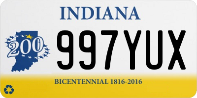 IN license plate 997YUX