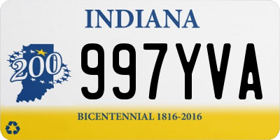 IN license plate 997YVA