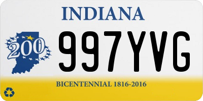 IN license plate 997YVG