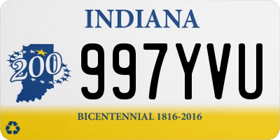 IN license plate 997YVU