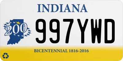 IN license plate 997YWD