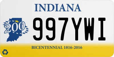 IN license plate 997YWI