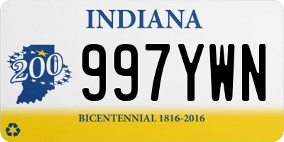 IN license plate 997YWN