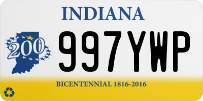 IN license plate 997YWP