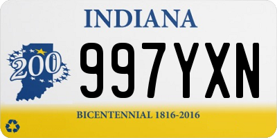 IN license plate 997YXN