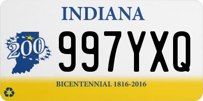 IN license plate 997YXQ