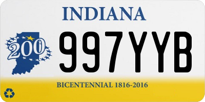 IN license plate 997YYB