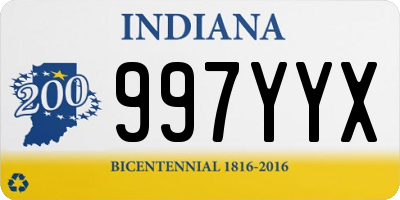 IN license plate 997YYX