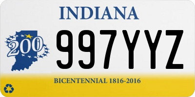 IN license plate 997YYZ