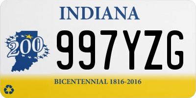 IN license plate 997YZG