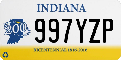 IN license plate 997YZP