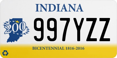 IN license plate 997YZZ