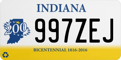 IN license plate 997ZEJ