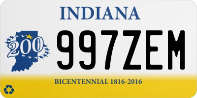 IN license plate 997ZEM