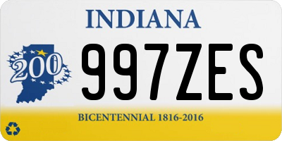 IN license plate 997ZES