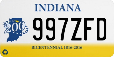 IN license plate 997ZFD