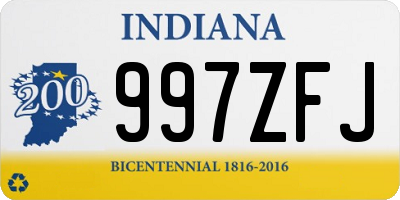 IN license plate 997ZFJ