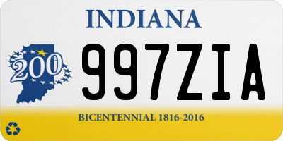 IN license plate 997ZIA