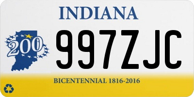 IN license plate 997ZJC