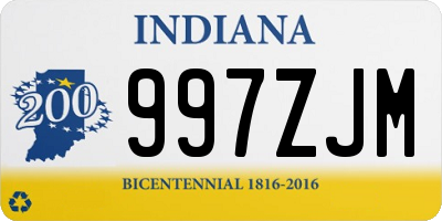 IN license plate 997ZJM