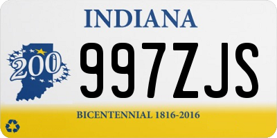 IN license plate 997ZJS