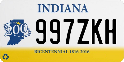 IN license plate 997ZKH