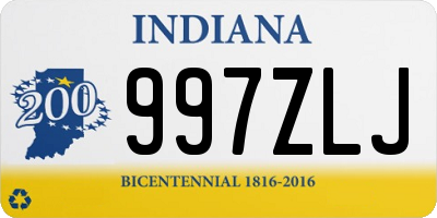 IN license plate 997ZLJ