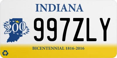 IN license plate 997ZLY