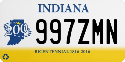 IN license plate 997ZMN