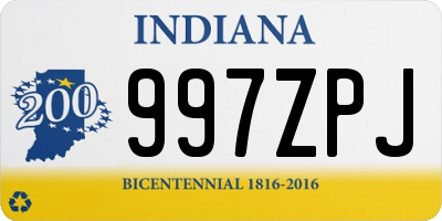 IN license plate 997ZPJ