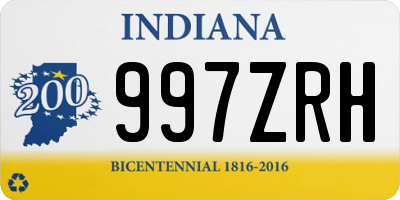 IN license plate 997ZRH