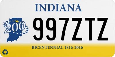 IN license plate 997ZTZ