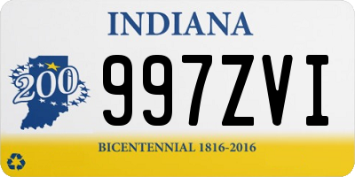 IN license plate 997ZVI