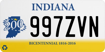 IN license plate 997ZVN