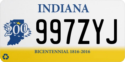 IN license plate 997ZYJ